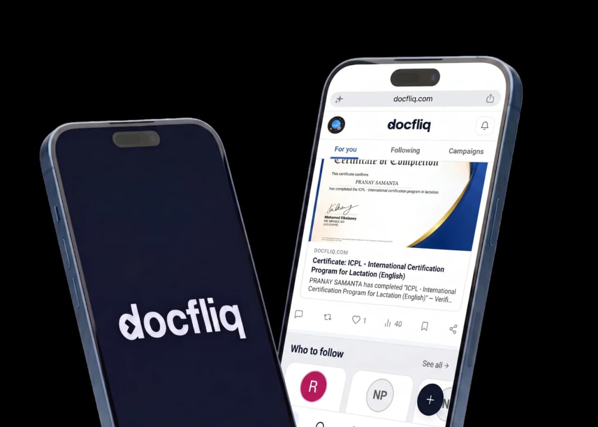 Docfliq mobile app preview